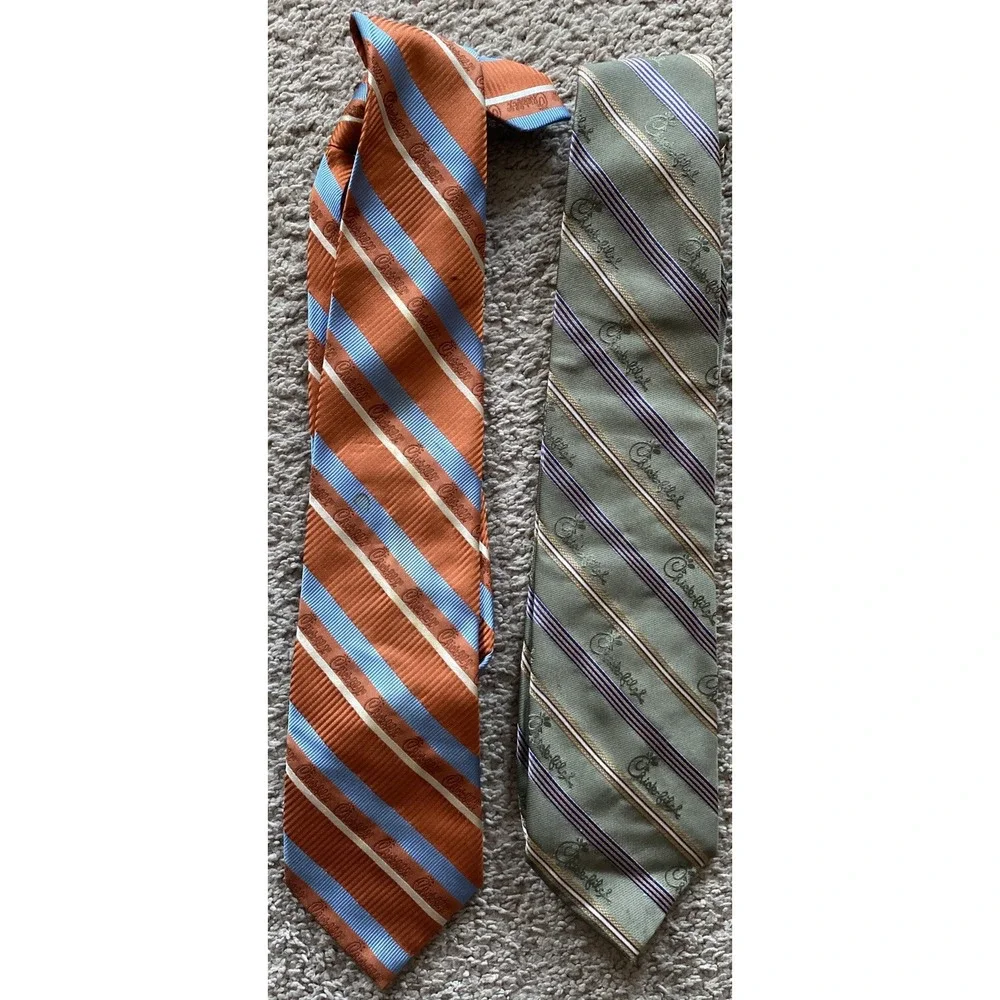*Stained* Lot Of 2 Chick-fil-a Mens Neckties Team Style
